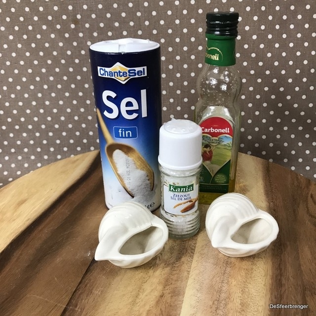 Witte schelp het ideale zout en-of olie bakje - De Sfeerbrenger
