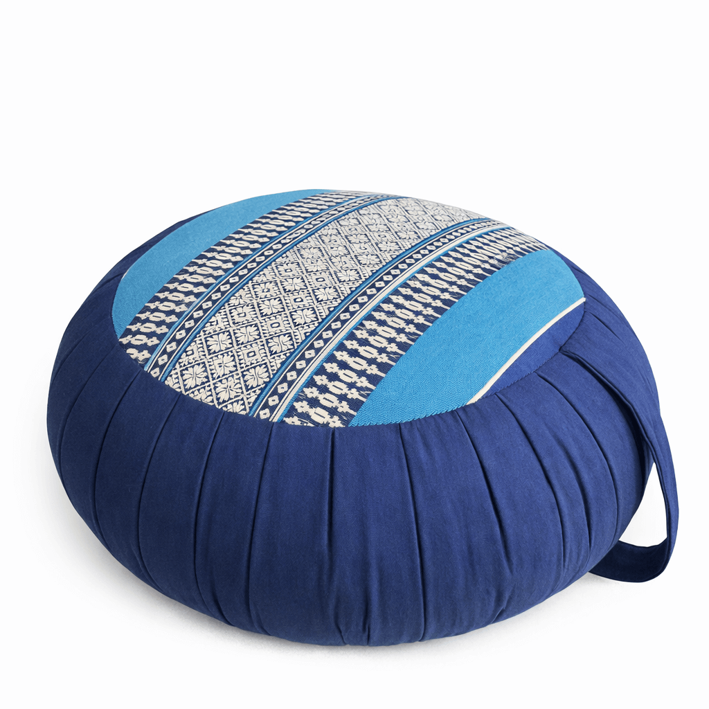 zafukussen-blauw zafu kussen blauw