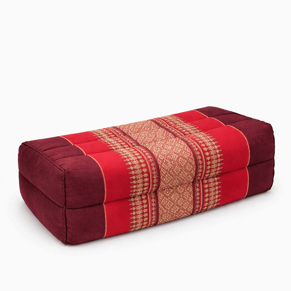 Meditatiekussen Rechthoekig Bordeaux rood - Afbeelding 2