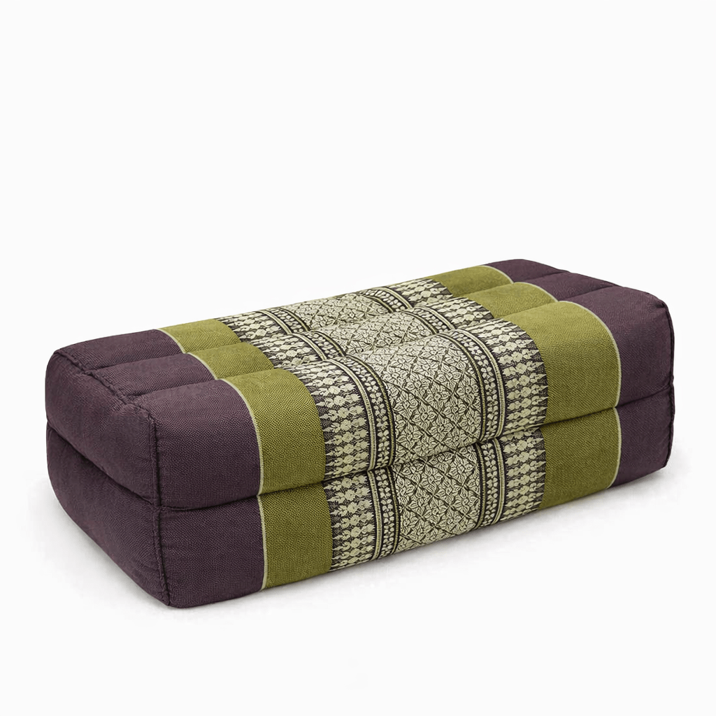 Meditatiekussen Rechthoekig Groen-Bruin - Afbeelding 2