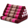 Thaise driehoeksmatras 78 cm roze bordeaux met rugleuning