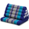 Thaise driehoeksmatras 78 cm blauw donkerblauw met traditioneel patroon
