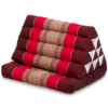 Thaise driehoeksmatras 78 cm bordeaux rood met rugleuning