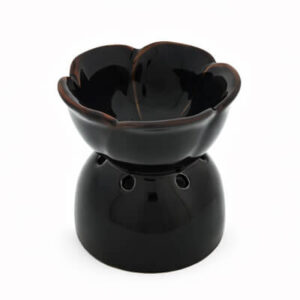 Keramische aromabrander donkerbruin voor geur en ontspanning
