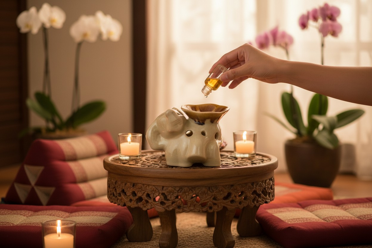 Aromaverdamper olifant liggend crème - Afbeelding 2