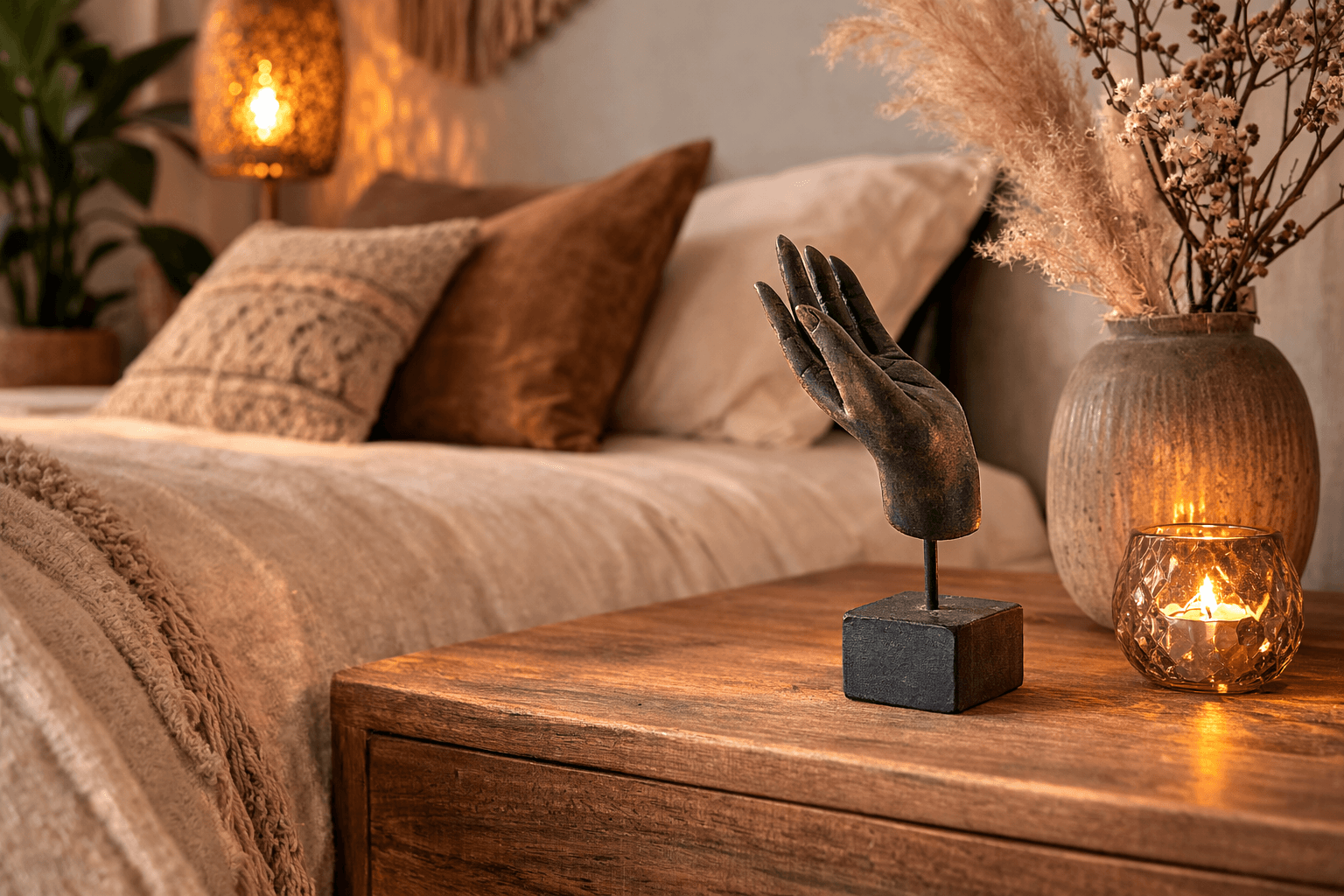 Hand of Boeddha bruin 17 cm - Afbeelding 4