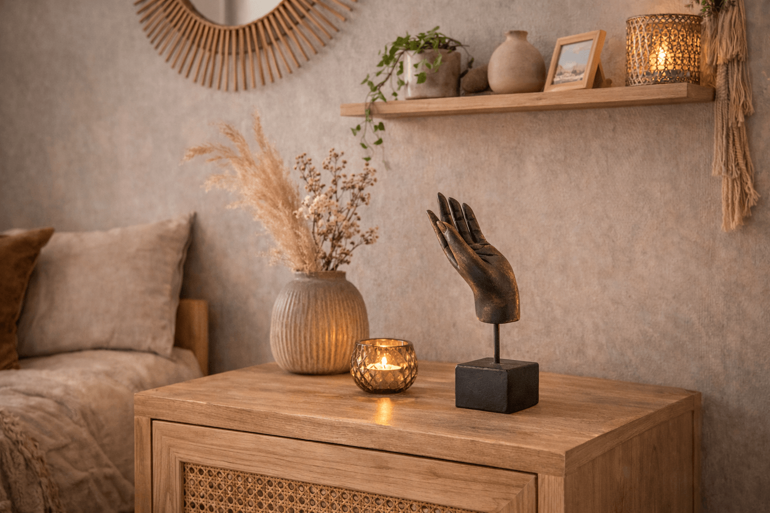 Hand of Boeddha bruin 17 cm - Afbeelding 3