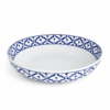 Diep BBQ bord Ø26 cm van keramiek, handgeschilderd in blauw-wit patroon