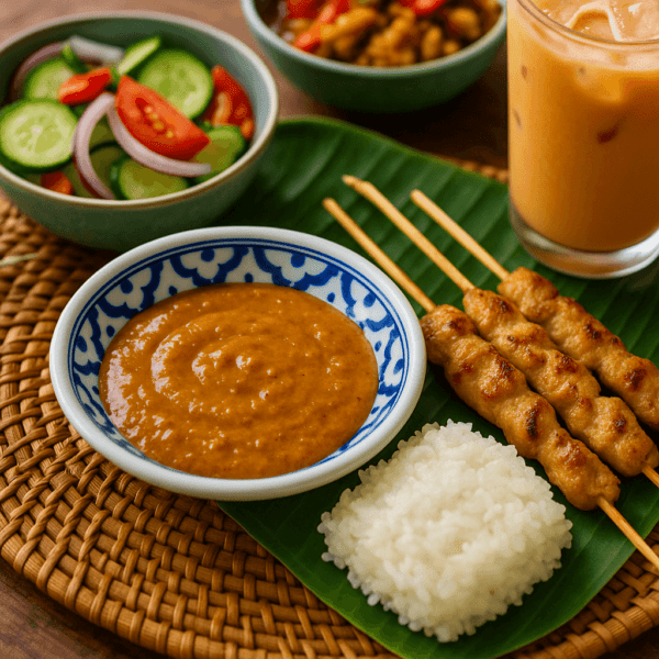 thaise-satesaus-met-kipspiesjes-en-kleefrijst