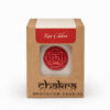 Root Chakra meditatiekaars in kraft doosje met rood chakra symbool – Chakra Meditation Candles sojakaars