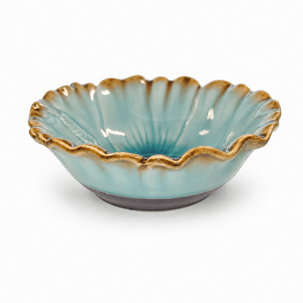 Bloemschaal – Blauw & Bruin Ø 15 cm - Afbeelding 2