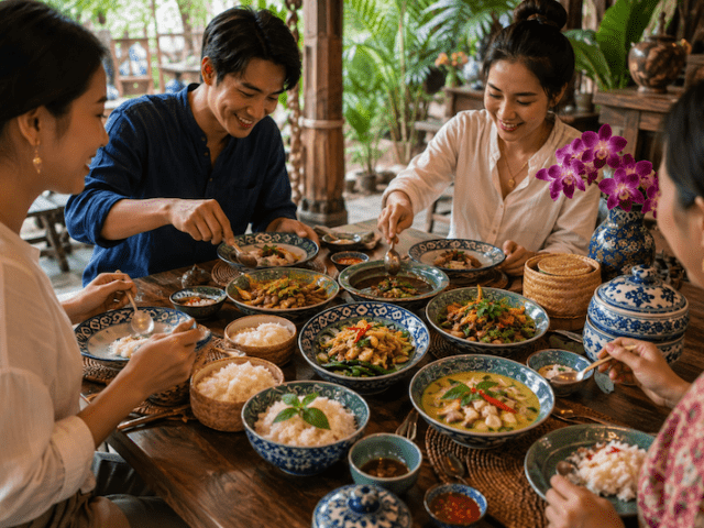 Tafelmanieren Thailand servies